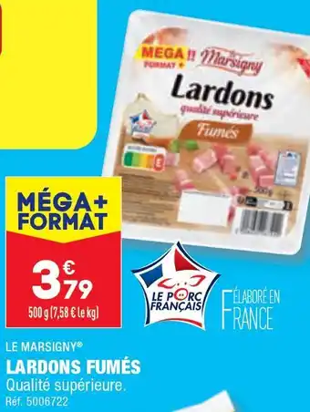 ALDI LE MARSIGNY LARDONS FUMÉS offre
