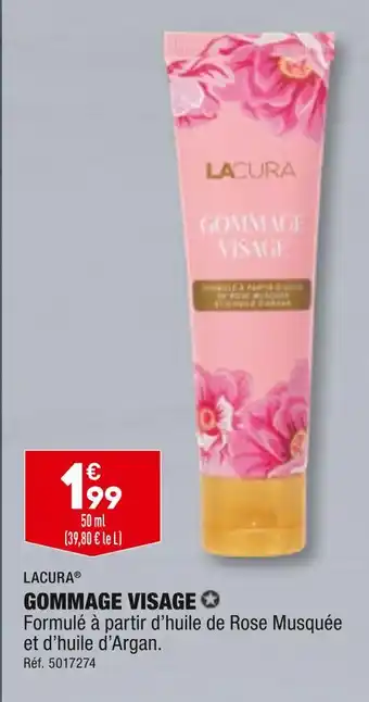 ALDI LACURA GOMMAGE VISAGE offre