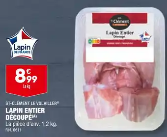ALDI ST-CLÉMENT LE VOLAILLER LAPIN ENTIER DÉCOUPÉ offre