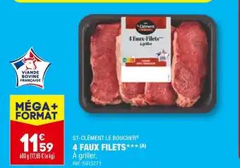 ALDI ST-CLÉMENT LE BOUCHER 4 FAUX FILETS offre