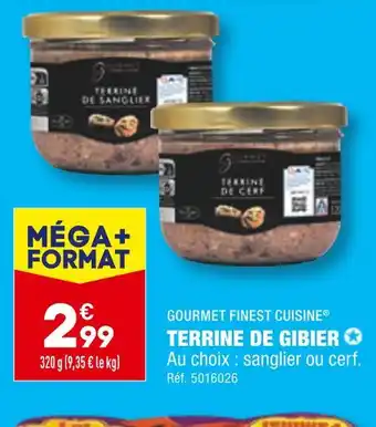 ALDI GOURMET FINEST CUISINE TERRINE DE GIBIER offre