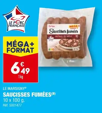 ALDI LE MARSIGNY SAUCISSES FUMÉES offre