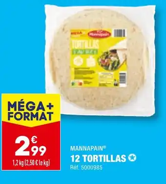 ALDI MANNAPAIN 12 TORTILLAS offre