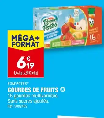 ALDI POM’POTES GOURDES DE FRUITS offre