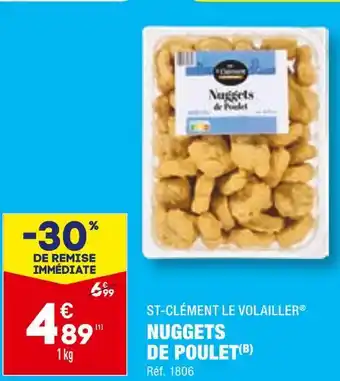 ALDI ST-CLÉMENT LE VOLAILLER NUGGETS DE POULET offre