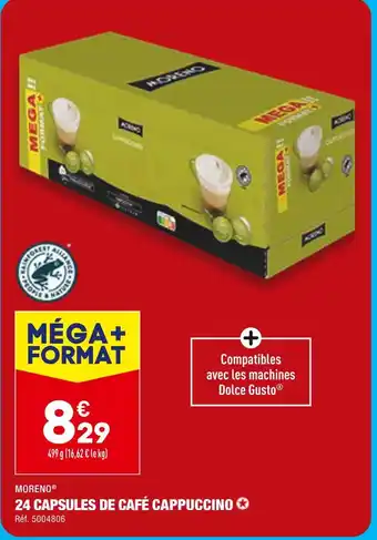 ALDI MORENO 24 CAPSULES DE CAFÉ CAPPUCCINO offre