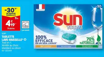 ALDI SUN TABLETTE LAVE-VAISSELLE offre