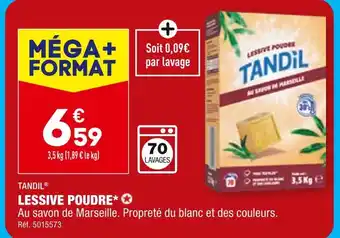 ALDI TANDIL LESSIVE POUDRE offre