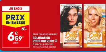 ALDI BELLE COLOR DE GARNIER COLORATION POUR CHEVEUX offre