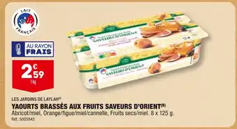 ALDI LES JARDINS DE LAYLAH YAOURTS BRASSÉS AUX FRUITS SAVEURS D’ORIENT offre
