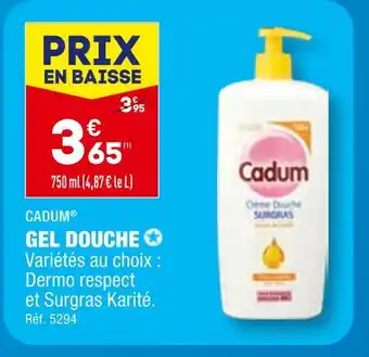 ALDI CADUM GEL DOUCHE offre