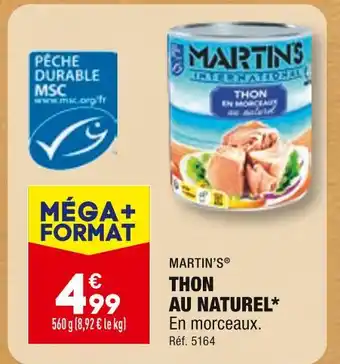 ALDI MARTIN’S THON AU NATUREL offre