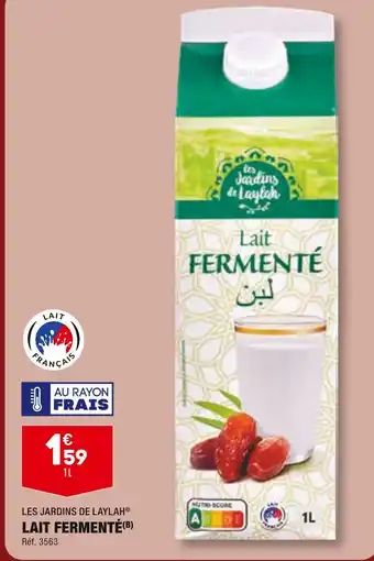 ALDI LES JARDINS DE LAYLAH LAIT FERMENTÉ offre