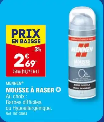MENNEN MOUSSE Ă RASER