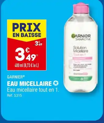 ALDI GARNIER EAU MICELLAIRE offre