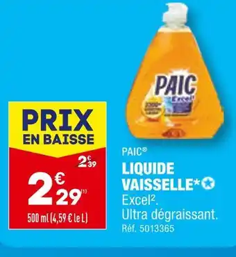 ALDI PAIC LIQUIDE VAISSELLE offre