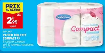 ALDI SUBLIMO PAPIER TOILETTE COMPACT offre
