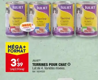 JULIET TERRINES POUR CHAT