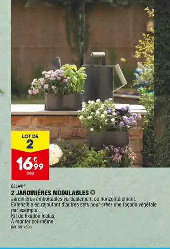 ALDI BELAVI 2 JARDINIÈRES MODULABLES offre