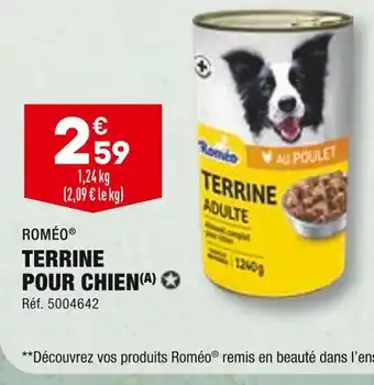 ALDI ROMÉO TERRINE POUR CHIEN offre