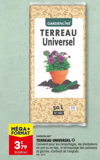 ALDI GARDENLINE TERREAU UNIVERSEL offre