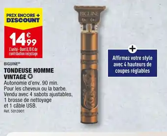 ALDI BIGUINE TONDEUSE HOMME VINTAGE offre