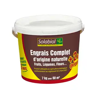 Gamm vert Engrais complet Solabiol offre