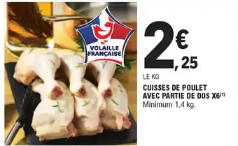 E.Leclerc Cuisses de Poulet Avec Partie de Dos X6 offre