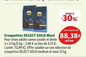 Maxi Zoo SELECT GOLD Croquettes Maxi offre