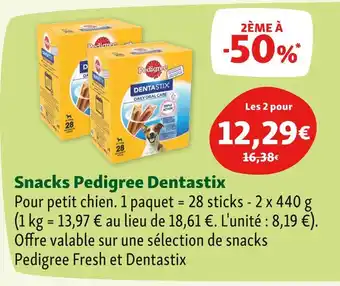 Maxi Zoo Pedigree Snacks Dentastix offre