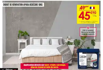 Décor Discount APARA ENDUIT DE RÉNOVATION REDÉCORE 10KG offre