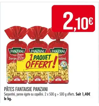 Match PANZANI PÂTES FANTAISIE offre