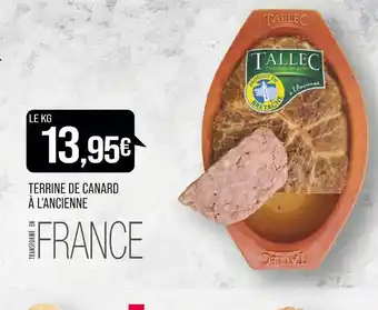 Match TALLEC TERRINE DE CANARD À L’ANCIENNE offre