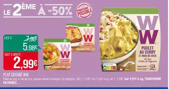 Match WW PLAT CUISINÉ offre