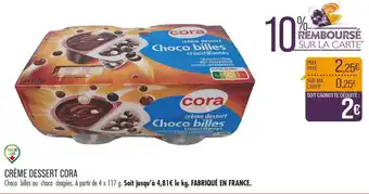 Match CORA CRÈME DESSERT offre