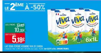 Match VIVA DE CANDIA LAIT DEMI-ÉCRÉMÉ VITAMINÉ offre