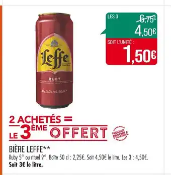 Match LEFFE BIÈRE offre