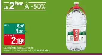 Match VITTEL EAU MINÉRALE NATURELLE offre