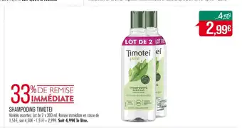 Match TIMOTEI SHAMPOOING offre