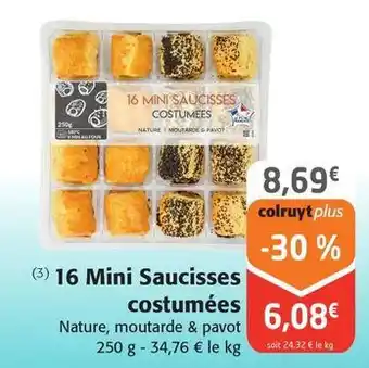 Colruyt 16 mini saucisses costumees offre