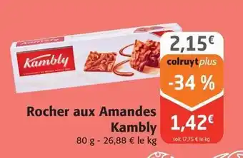 Colruyt Kambly - rocher aux amandes offre