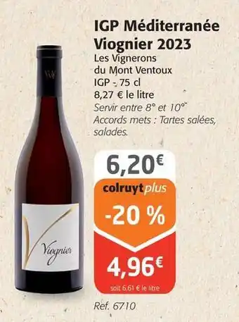 Colruyt Viognier - igp mediterranee 2023 offre