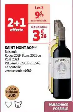 Auchan Supermarché Boiseraie - saint mont aop offre