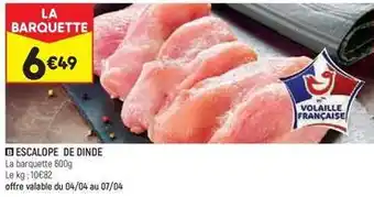 Leader Price Escalope de dinde offre