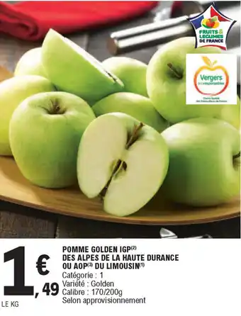 Pomme Golden IGP Des Alpes de La Haute Durance