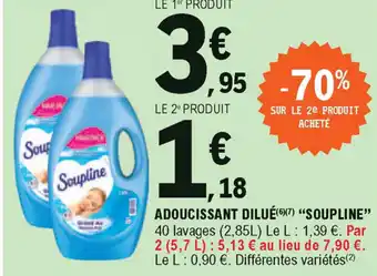 E.Leclerc Adoucissant Dilué Soupline offre