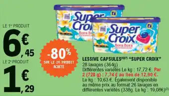 E.Leclerc Lessive Capsules Super Croix offre