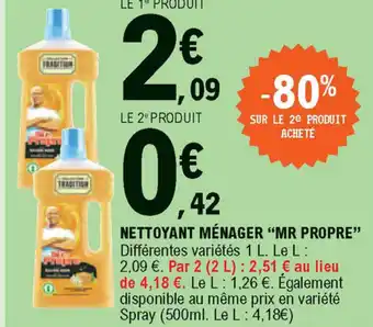 E.Leclerc Nettoyant Ménager Mr Propre offre
