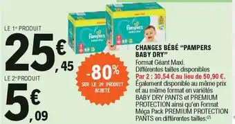 E.Leclerc Changes Bébé Pampers offre
