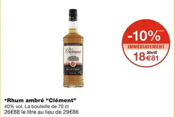 Monoprix Clément Rhum ambré offre